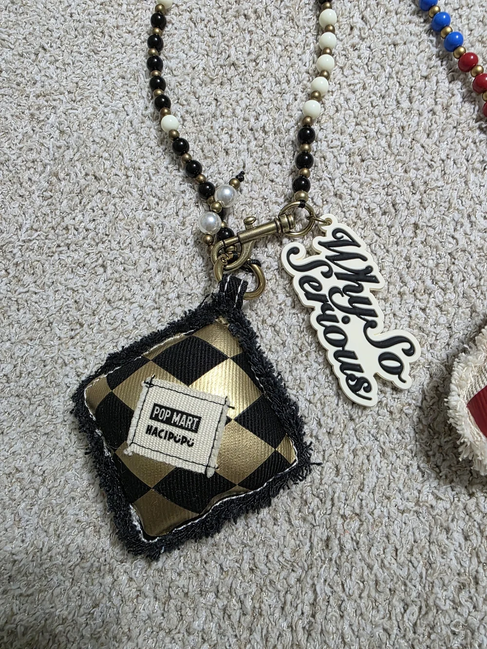 Bundle Why So Serious Beaded Keychain